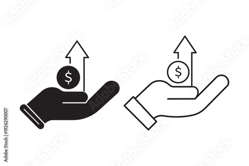 Revenue Streams Icon Collection Glyph & Mixed Style
