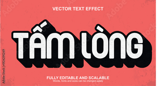 Vector text retro sign fully editable