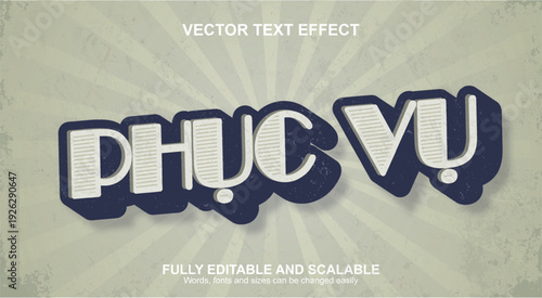 Vector text retro sign fully editable