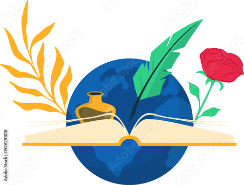 World Literature and Poetry Icon