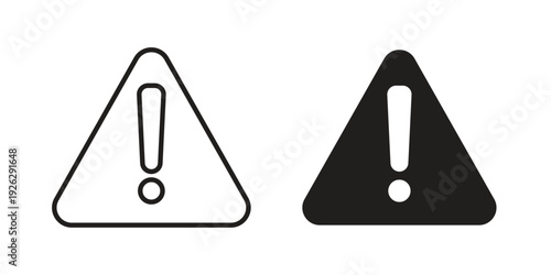 Alert icon elements. A modern flat and line icons set