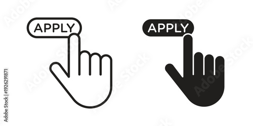 Apply icon elements. A modern flat and line icons set