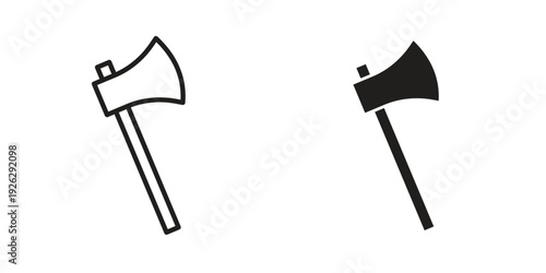 Axe icon elements. A modern flat and line icons set