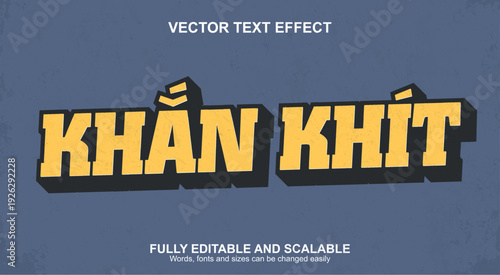 Vector text retro sign fully editable