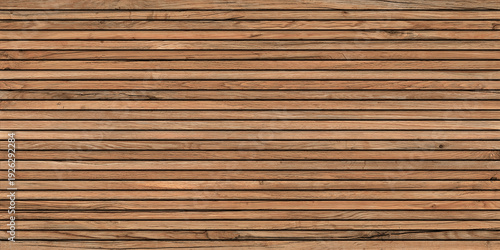 dark wood strips mahogany brown acoustic wood panel, wooden interior wall, rustic texture, wide long banner brown wood texture