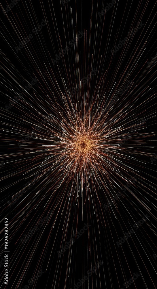 Fototapeta premium Complex abstract visualization of radiating energy lines depicting dynamic wave propagation and mathematical interference patterns on a dark background ,oscillation ,pattern ,computation