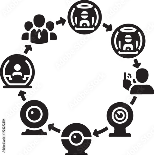 Customer Service Feedback Loop Process Illustration