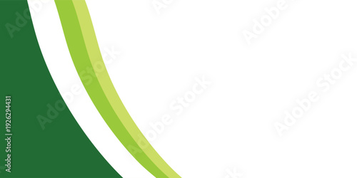Abstract Green Wavy Background with Elegant Curved Layers and White Space illustration eps 10