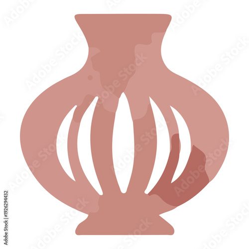 Abstract Terracotta Vase Icon