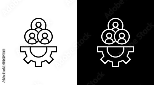 Community Services Outline White Icon Set Design