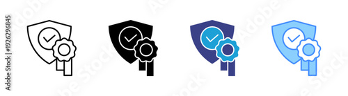 Guarantee icon set multiple style collection