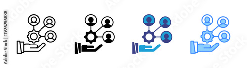 Stakeholder icon set multiple style collection