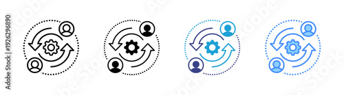 Change Management icon set multiple style collection