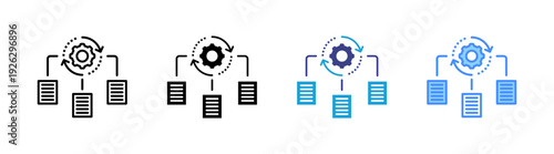 Framework icon set multiple style collection