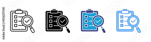 Evaluation icon set multiple style collection