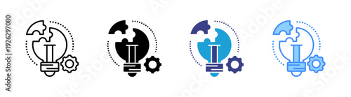 Problem Solving  icon set multiple style collection