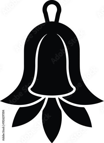Bellflower silhouette vector art Illustration