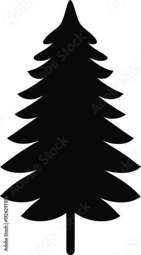 Balsam silhouette vector art Illustration