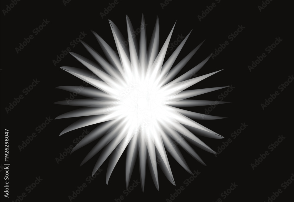 Obraz premium Abstract Starburst Light Effect on Black