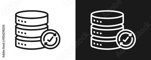 Recovery Icon Set Outline In White And Black Background