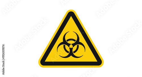 Biohazard Warning Sign Yellow Triangle Hazard Symbol Icon