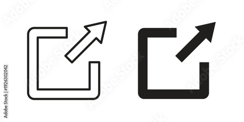 Export icon elements. A modern flat and line icons set