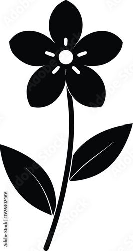Cuckoo Flower silhouette vector art Illustration