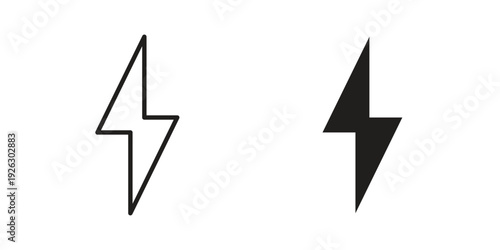 Flash icon elements. A modern flat and line icons set