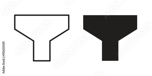 Funnel icon elements. A modern flat and line icons set