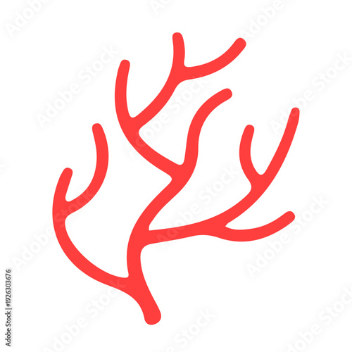 Red Coral Branch Icon