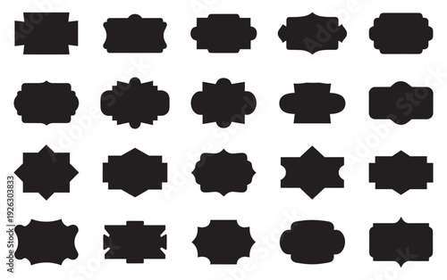 Vintage decorative label frame set