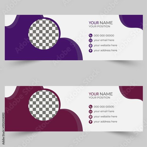 minimal style email signature minimalist template in horizontal design .
