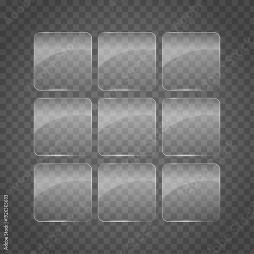 Crystal clear transparent glass sphere with subtle reflections, vector illustration