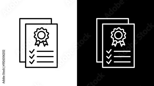 Compliance Administration Outline White Icon Set Design