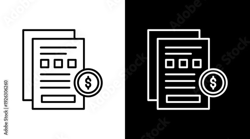 Administrative Forms Outline White Icon Set Design
