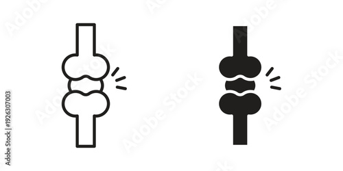 Joint icon elements. A modern flat and line icons set