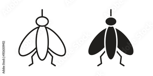 Mosquito icon elements. A modern flat and line icons set