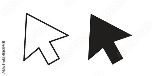 Mouse icon elements. A modern flat and line icons set