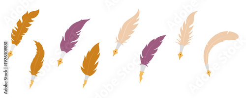 Quill Pen Set Illustration