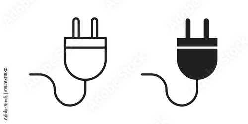 Plugin icon elements. A modern flat and line icons set