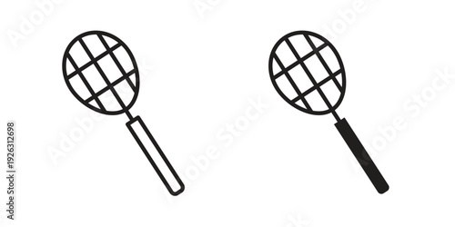 Racket icon elements. A modern flat and line icons set