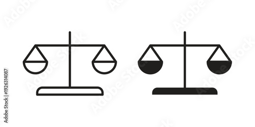 Scale icon elements. A modern flat and line icons set