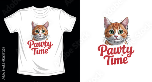 Cat graphic vector art t-shirt design print template
