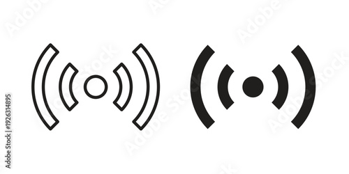 Signal icon elements. A modern flat and line icons set