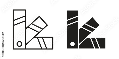 Swatch icon elements. A modern flat and line icons set