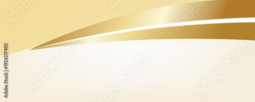 luxury shiny gold gradient background with golden wave thin line papercut design. Premium 3d abstract vector bronze gold glowing 3d wallpaper