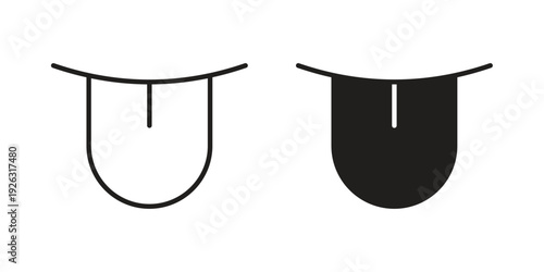 Tongue icon elements. A modern flat and line icons set