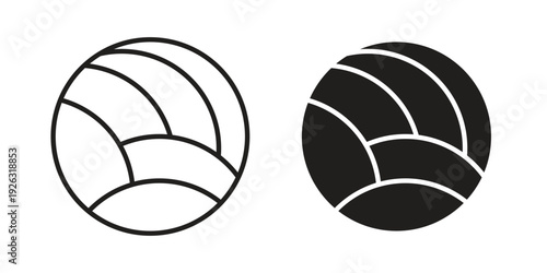 Volley ball icon elements. A modern flat and line icons set