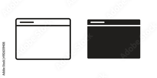 Web page icon elements. A modern flat and line icons set