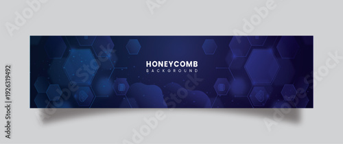 Dark Blue abstract background linkedin cover social media template vector design